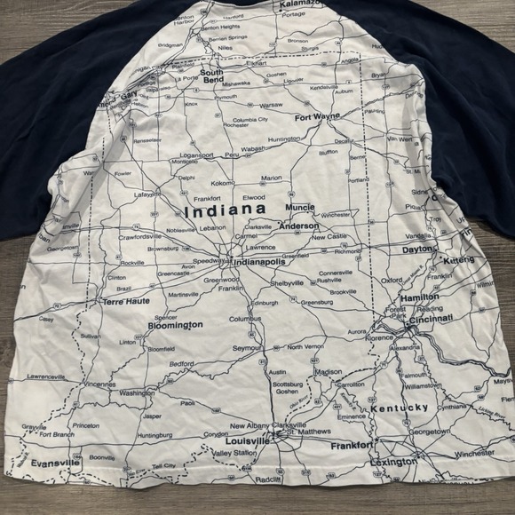 STATE OF MINE Indiana Map‎ AOP T-Shirt Size XL - Picture 7 of 8